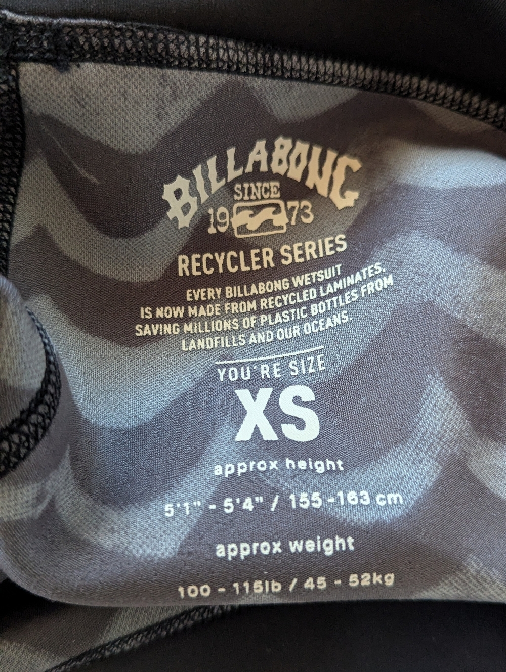 Nwot Billabong XS High-Rise Black Water Sea Surf Ocean Boat Wetsuit Leggings - Picture 12 of 13